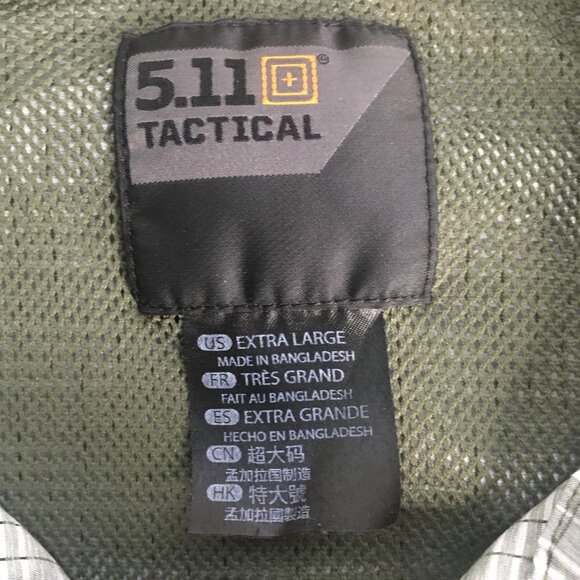 5.11 Tactical Shirt Mens Extra Large Gray Plaid Short Sleeve Button Up Outdoor - Picture 5 of 13